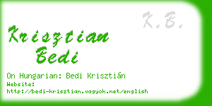 krisztian bedi business card